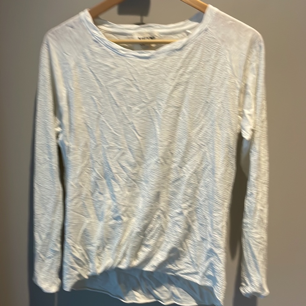 Nation LTD white:off white Pima cotton long sleeve
